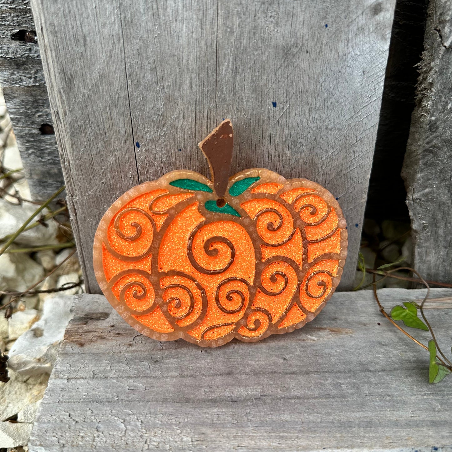 Fall Swirl Pumpkin Car Freshie