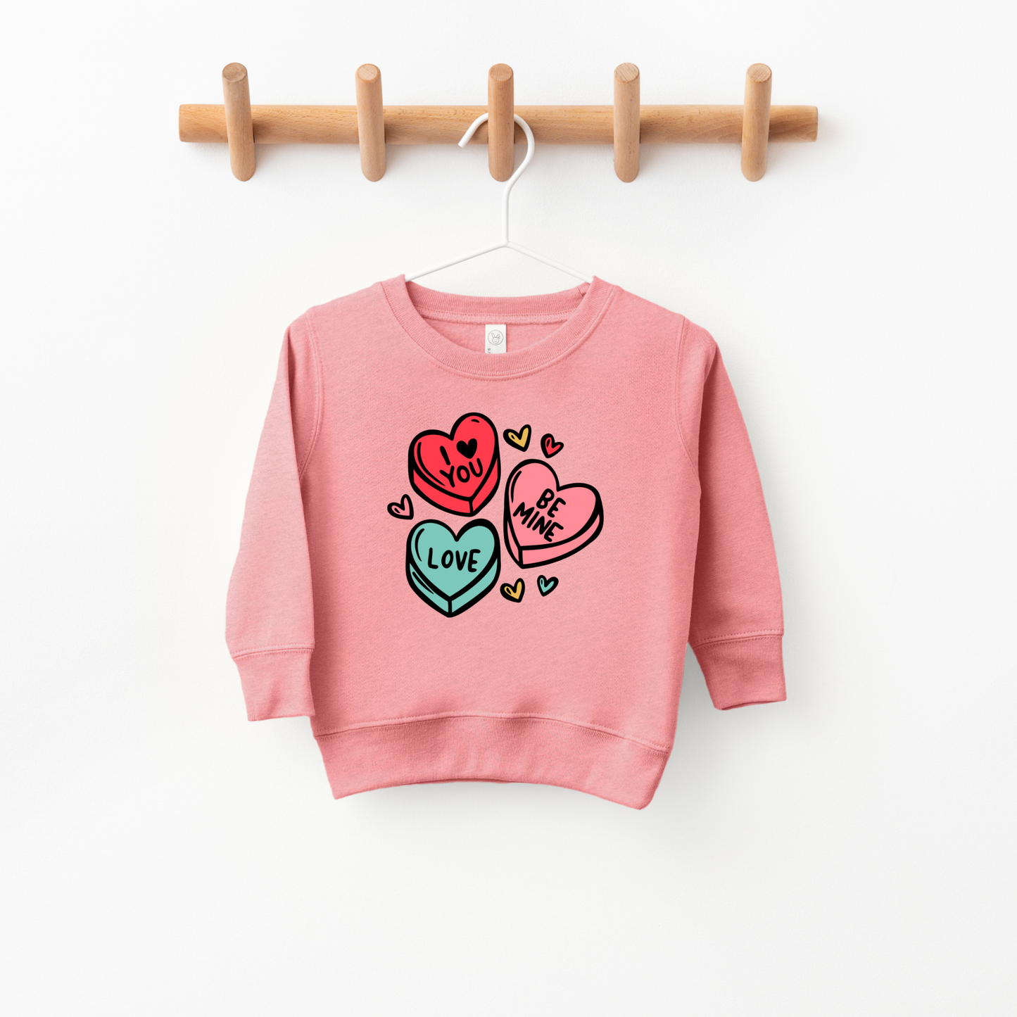 Candy Hearts Valentines Day Kids sweatshirt