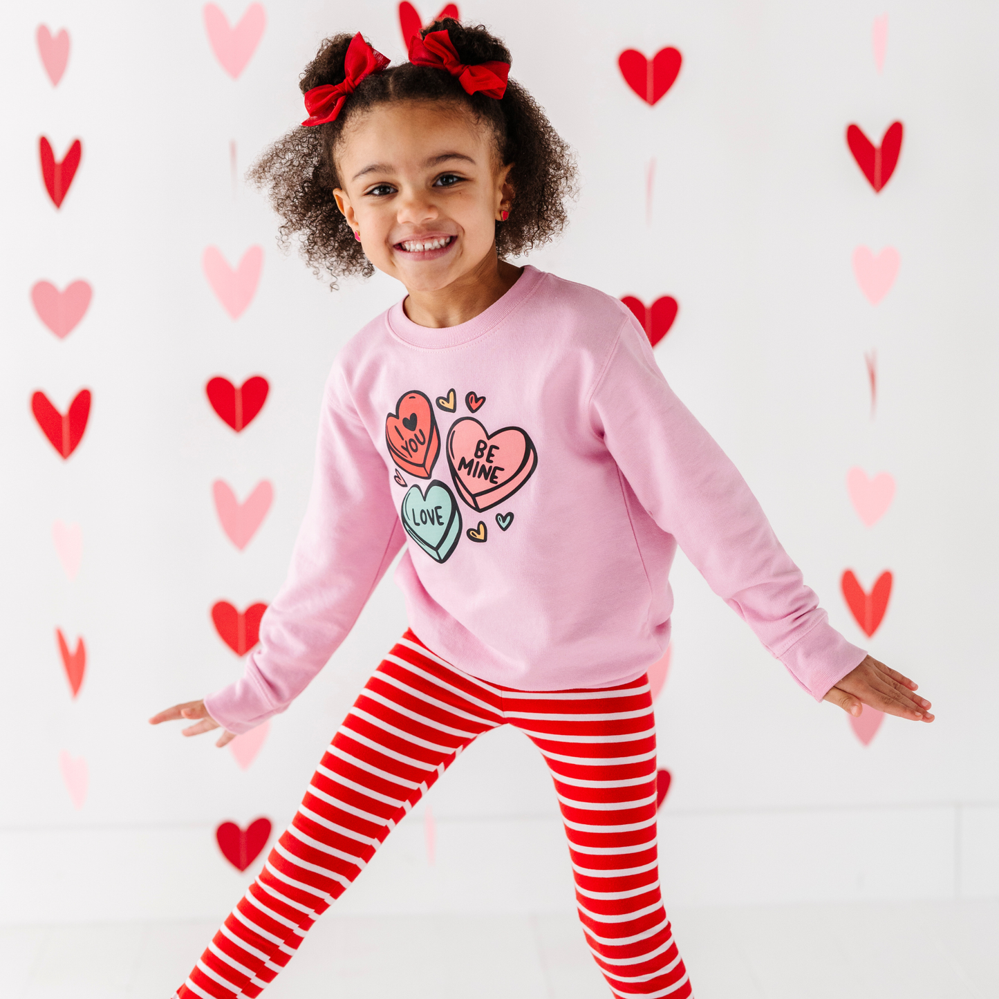 Candy Hearts Valentines Day Kids sweatshirt