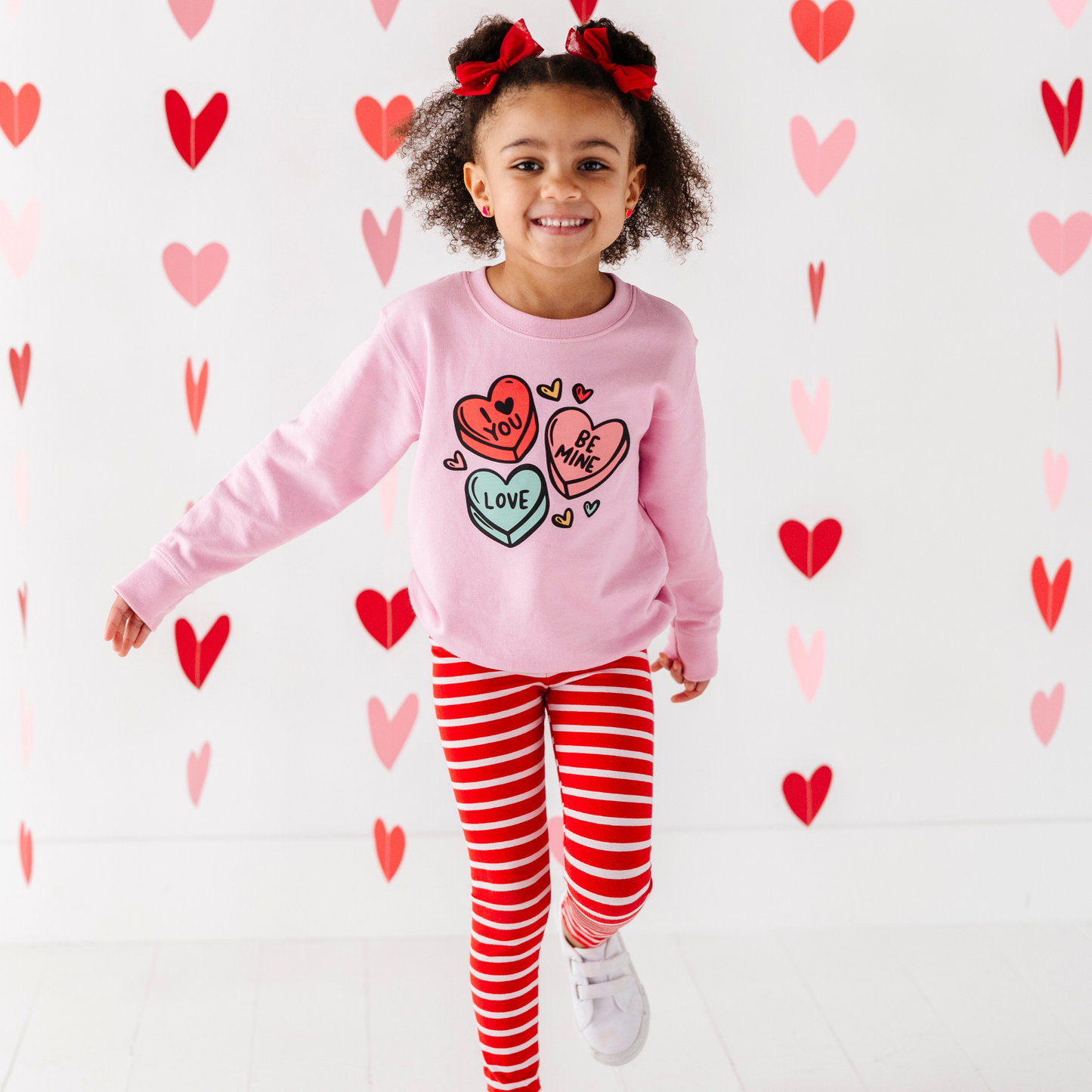 Candy Hearts Valentines Day Kids sweatshirt