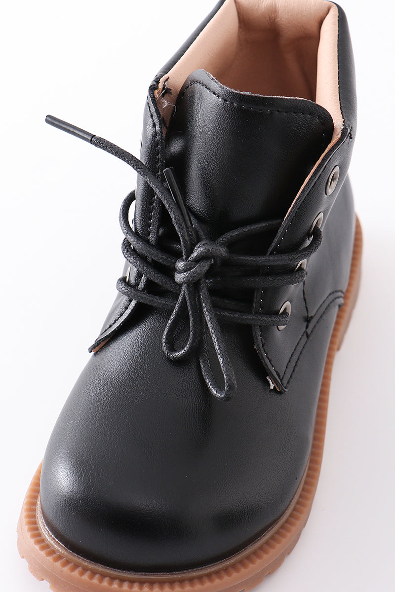 Black lace up bootie