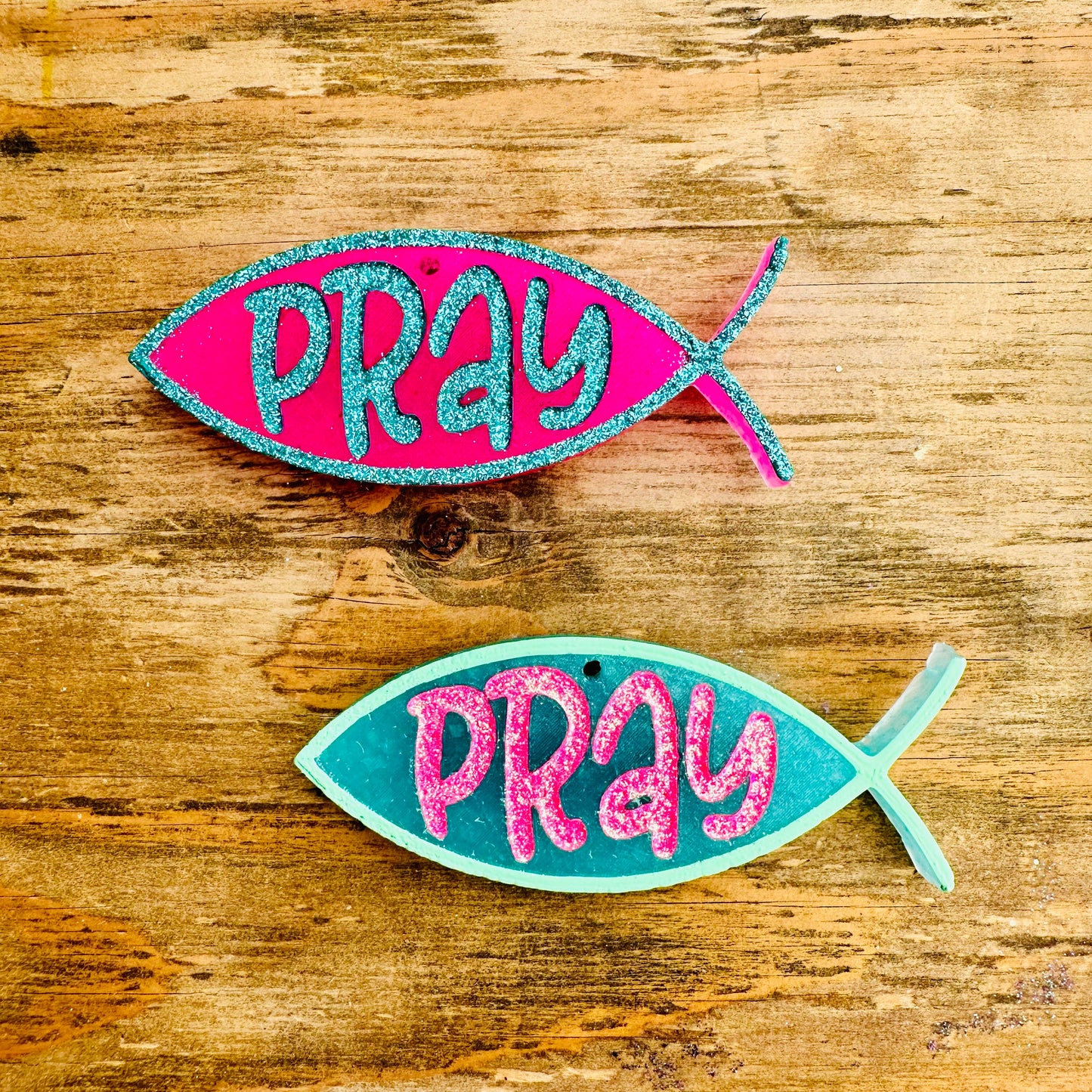 "Pray" Fish Car Freshie