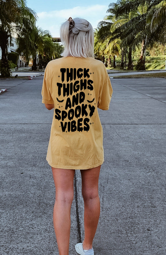 Thick Thighs and Spooky Vibes  Graphic Tee