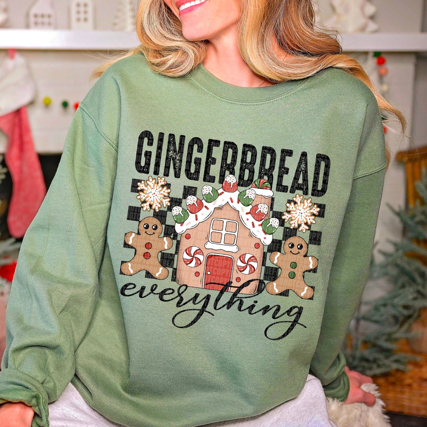 Gingerbread everything- completed sweatshirt