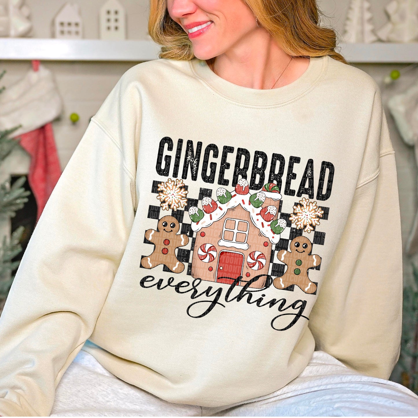 Gingerbread everything- completed sweatshirt