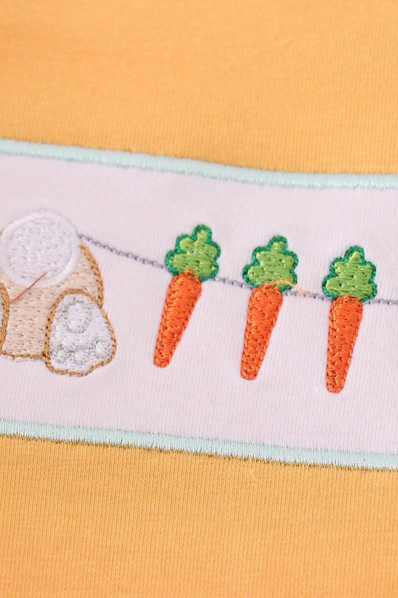 Easter bunny embroidery boy set