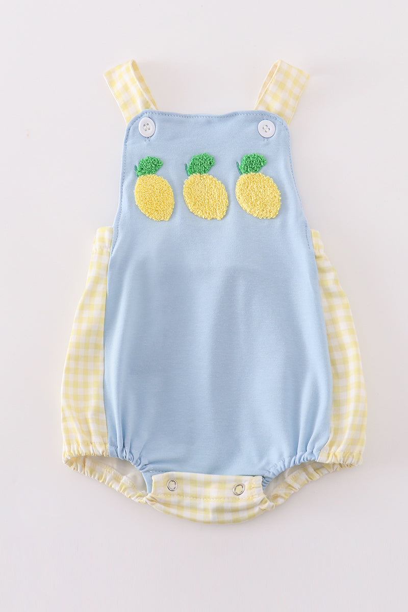 Blue lemon french knot boy bubble